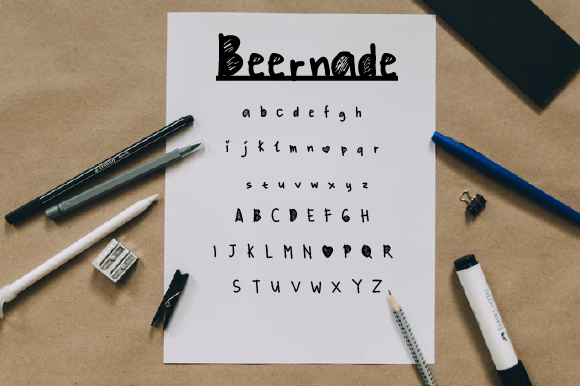 Beernade: A Charming Handwritten Font for Editorial Design