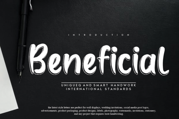 Beneficial: A Handwritten Font for Modern Web Design