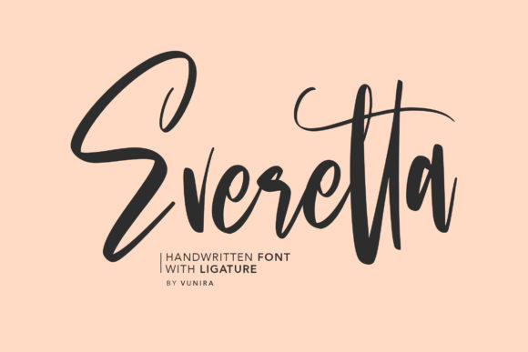 Discover the Charm of Everetta: A Handwritten Font for Makers