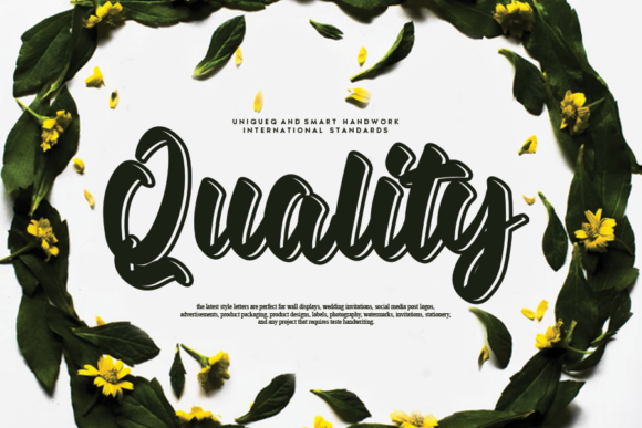 Quality: A Handwritten Font for Elegant Editorial Design
