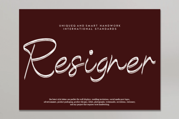 Resigner: A Handwritten Font for Polished Branding
