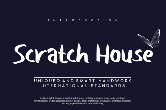 Scratch House: A Handwritten Font for Creative Branding