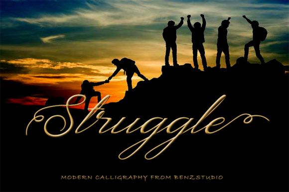 Struggle: An Elegant Handwritten Font for Editorial Design