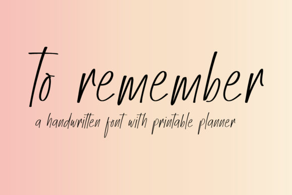 To Remember: A Handwritten Font for Distinctive Web Design